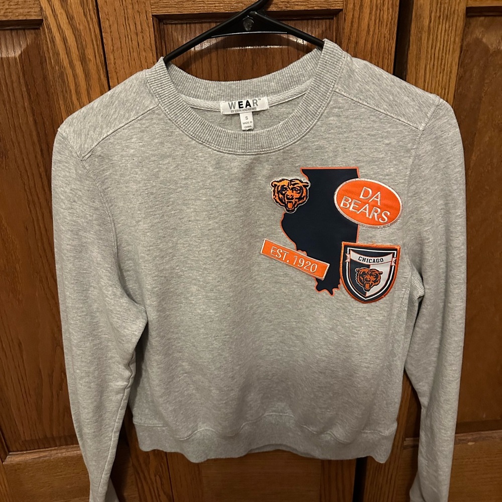Chicago Bears Women's Gray Crew Neck Sweater